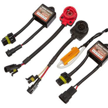 HID Accessories including connectors and wiring for optimal vehicle lighting performance.