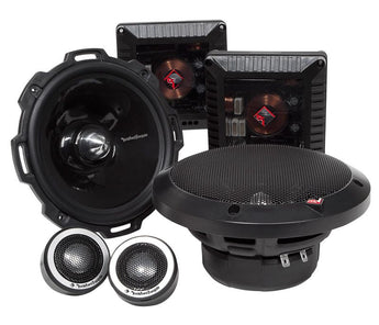 6.5" Component Car Speakers including woofers and tweeters for enhanced audio quality.