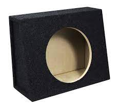 All Angled & Truck Empty Subwoofer Enclosures Boxes featuring a black angled subwoofer enclosure.