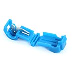 Close-up of a blue T-Tap Connectors showcasing its design and functionality.