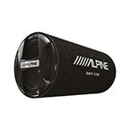 Subwoofer Bass Tubes featuring a sleek black design and brand logo for powerful bass satisfaction.