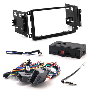 Crux DKGM-15 OnStar Radio Replacement interface w/ SWC Retention, video switcher & Double Din Dash Kit for GM Class II Vehicles 2003 – 2013