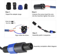Thumbnail for 10 Pack MR DJ SPAM-10 Speakon Compatible Right Angle PA/DJ Speaker Cable Connector