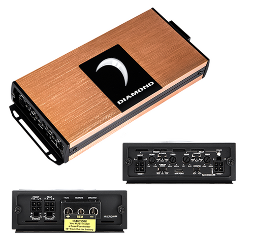 Diamond Audio MICRO84U 600W RMS 4-Channel Full Range Class D Amplifier