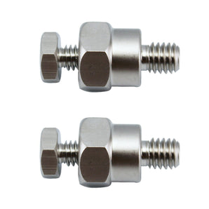 2 Absolute BTC-50 GM Short Side Post Mount Positive Negative Battery Terminal Chrome Plated