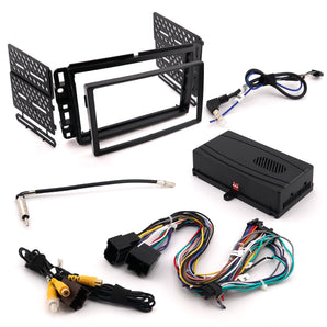 Crux DKGM-16  OnStar Radio Replacement interface w/ SWC Retention, & Double Din Dash Kit for Select GM LAN-29 Bit Vehicles 2006 – 2017