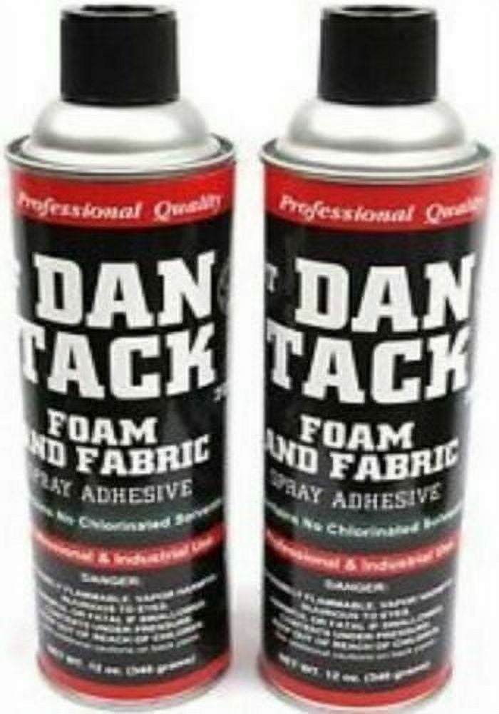 2 Dan Tack 2012 12 oz professional quality foam & fabric spray glue adhesive Can