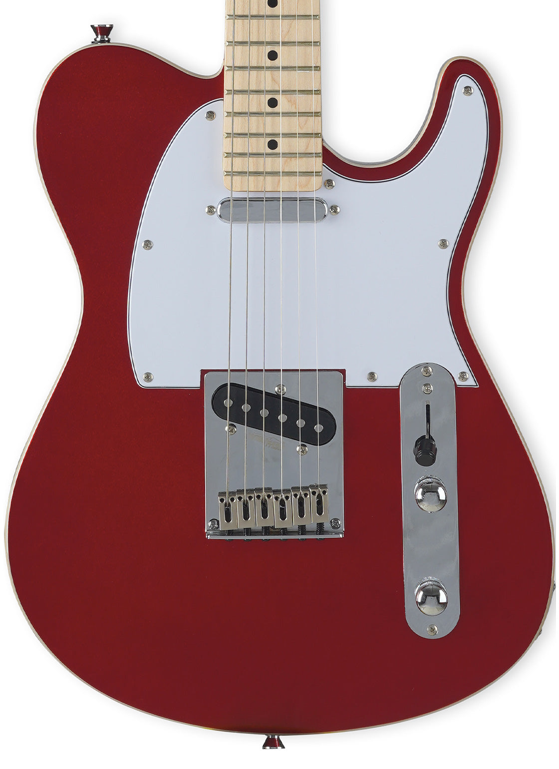 Tagima T 550 CA-LF/WH Electric Guitar - Candy Apple Red