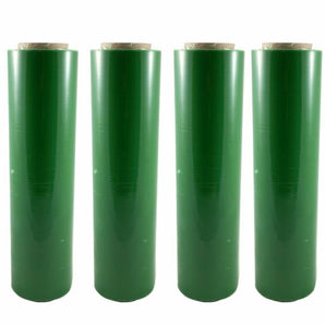 4 Rolls 18" 6000' 3" Core 80 Gauge Industrial plastic CLEAR GREEN SHRINK WRAP