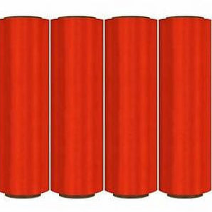 Absolute USA 4 red 18"x 1500 sq feet roll 80 gauge thick stretch packing wrap pallet shrink film