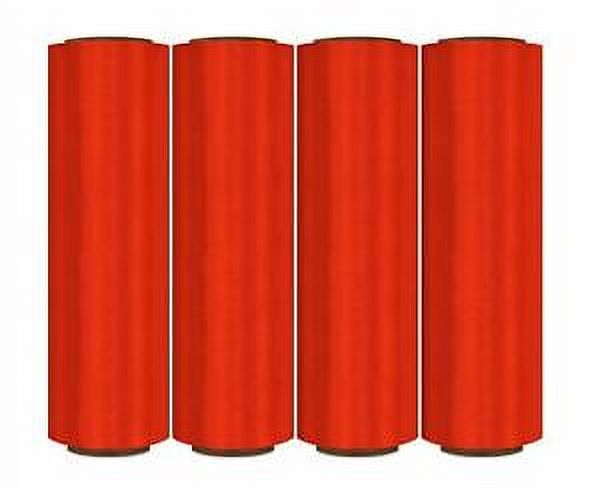 Absolute USA 4 red 18"x 1500 sq feet roll 80 gauge thick stretch packing wrap pallet shrink film