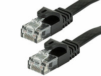 Thumbnail for 2 Cat6a Ethernet Network Patch Cable RJ45 23AWG 600Mh Solid Copper Wire 3' Black