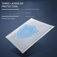 Thumbnail for #0 6.5 x 10 Inch Packaging Supplies White Poly Bubble Mailers Self-Sealing Shipping Envelopes Plastic Mailing Bags 6.5