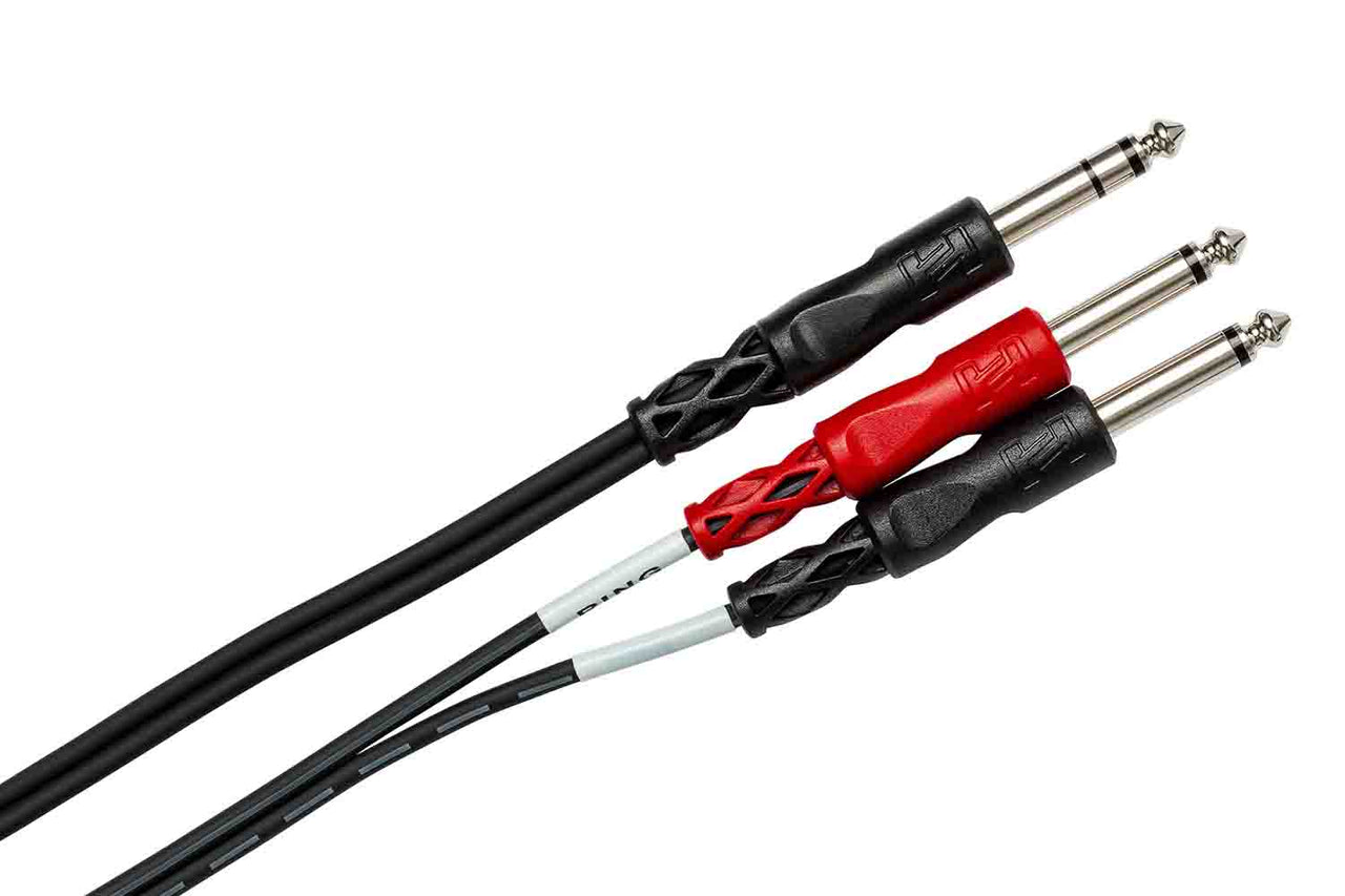 Hosa STP-201 Insert Cable 1/4 in TRS to Dual 1/4 in TS – 1 Meter