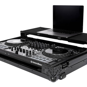 Headliner HL10013 Pitch Black Flight Case for DDJ-FLX10 with Laptop Platform and Wheels