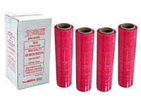 Thumbnail for Absolute USA SW184RD 4 Original Rolls Red Hand Stretch Plastic Film Pallet Shrink Wrap 18