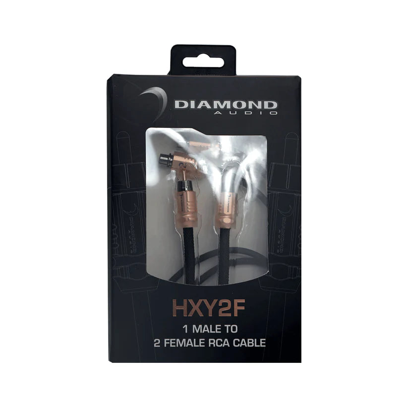 One Pair Diamond Audio HXY2F One Male to two Female RCA Y Cable