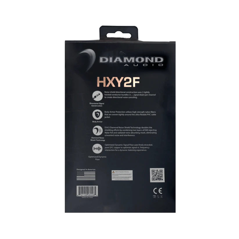 One Pair Diamond Audio HXY2F One Male to two Female RCA Y Cable