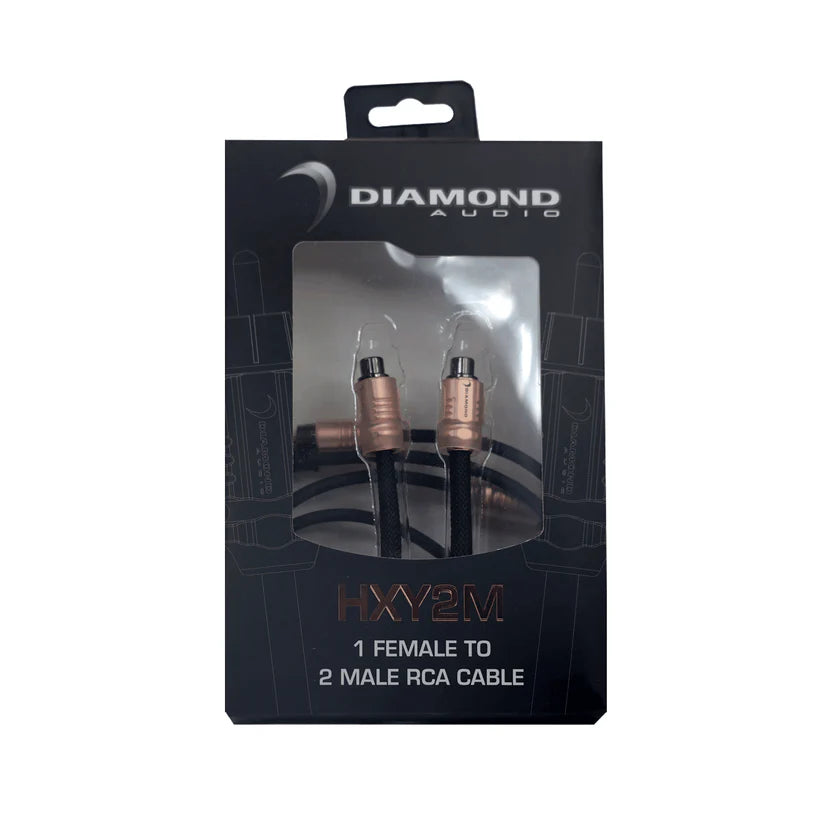 One Pair Diamond Audio HXY2M One Female to Two Male