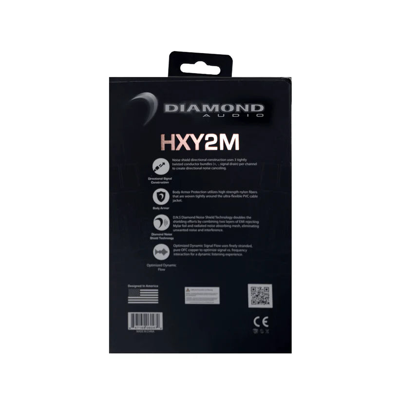 One Pair Diamond Audio HXY2M One Female to Two Male