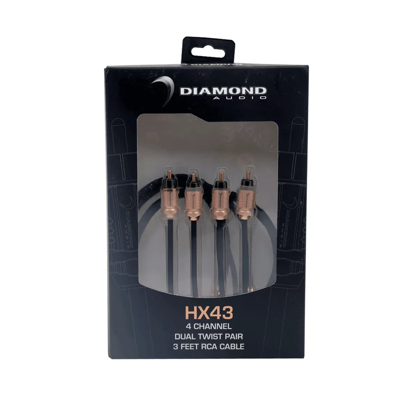 Diamond Audio HX43 3Ft Four Channel RCA Cable