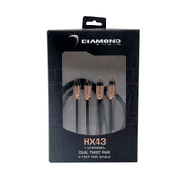 Thumbnail for Diamond Audio HX43 3Ft Four Channel RCA Cable