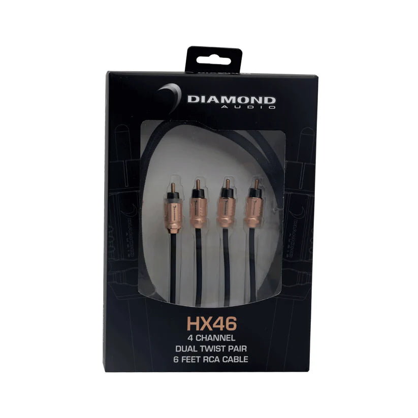 Diamond Audio HX46 6Ft Four Channel RCA Cable