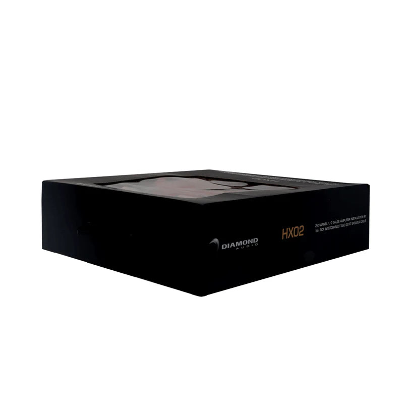 Diamond Audio HX02 2-Channel 0 Gauge Amplifier Installation Kit W/ RCA Interconnect and 20 ft Speaker Cable