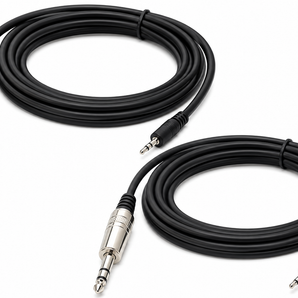 4 MR DJ CEQS6 6 ft 1/4" TRS (Stereo) Male to 1/8" (3.5mm) TRS Stereo Audio Cable