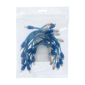 Raptor R2Y2-10 10 Pack RCA 2-Channel R2 Audio Cable - Bulk Series 2 Feet