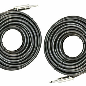 2 MK Audio 1/4" to 1/4" Male 25 Feet Wire PA DJ Pro Audio Speaker Cable