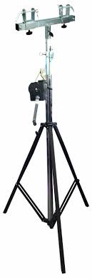 12FT TRUSS LIGHTING CRANK STAND 200 LBs & UNIVERSAL T ADAPTER DJ PA CLUB