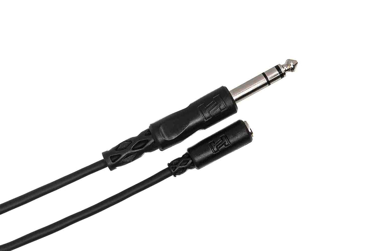 Hosa MHE-310 3.5 mm TRS to 1/4" TRS Headphone Adaptor Cable, 10 Feet