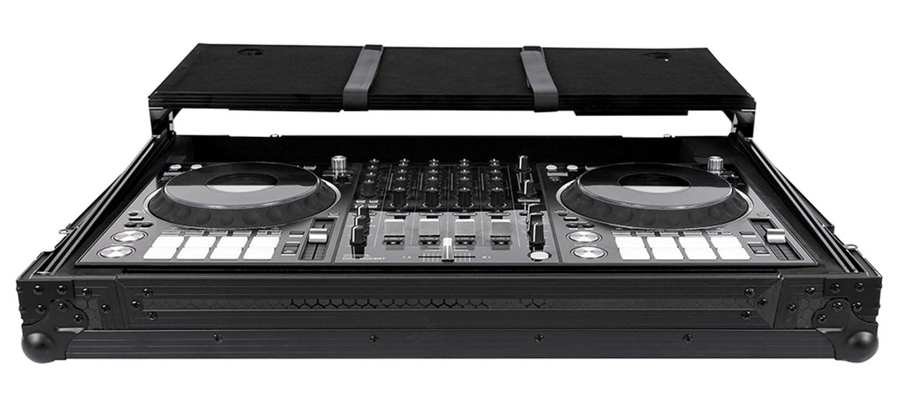 Headliner HL10013 Pitch Black Flight Case for DDJ-FLX10 with Laptop Platform and Wheels