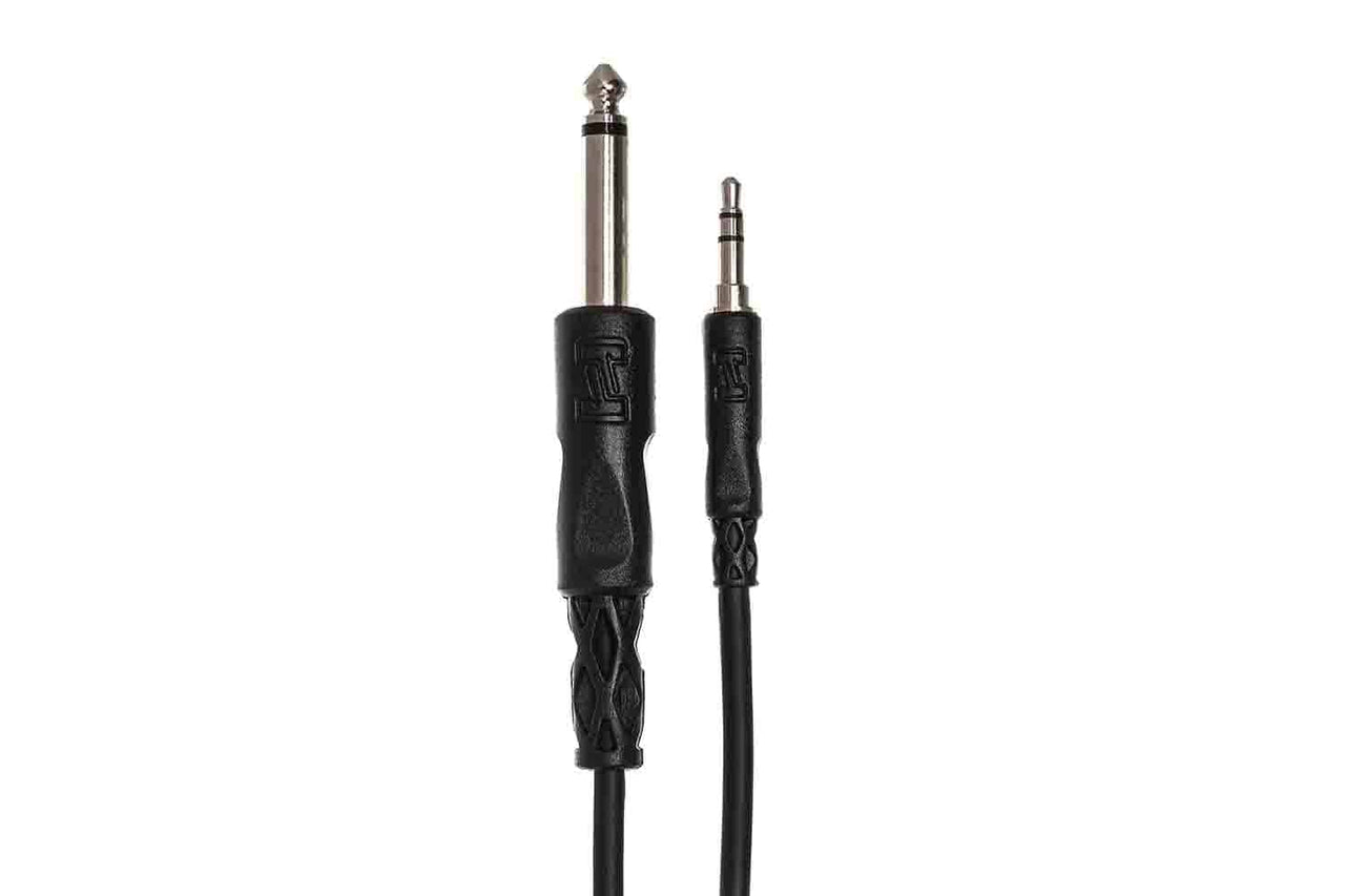 Hosa Mono Interconnect Cable, 1/4 in TS to 3.5 mm TRS