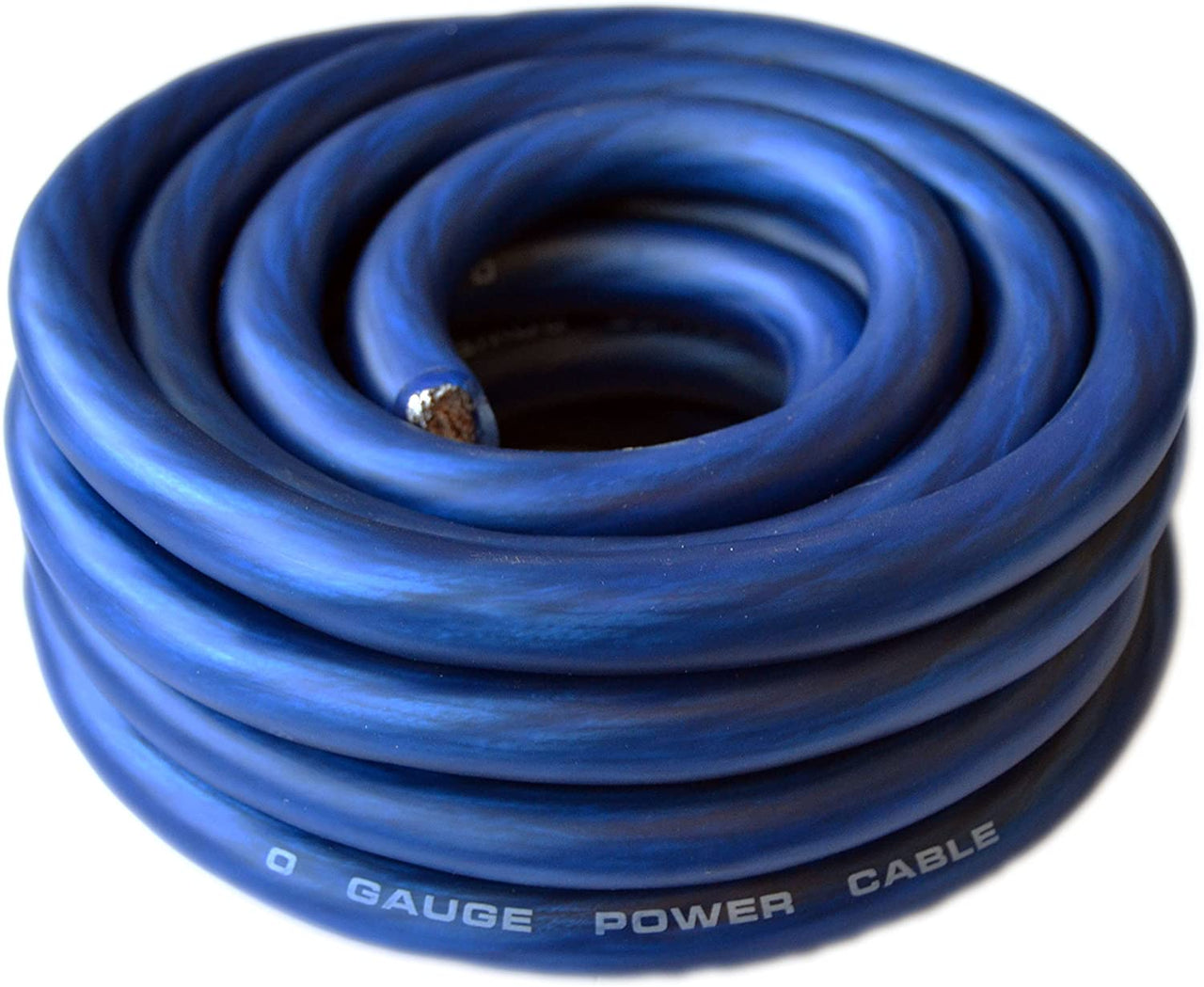 MK Audio 1/0 Gauge Blue 50ft Power/Ground Wire True Spec and Soft Touch Cable