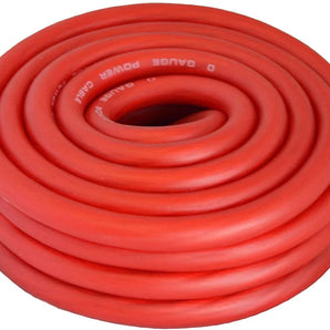 1/0 Gauge 25 Feet High Performance Flexi Amp Power/Ground Cable Wire Red
