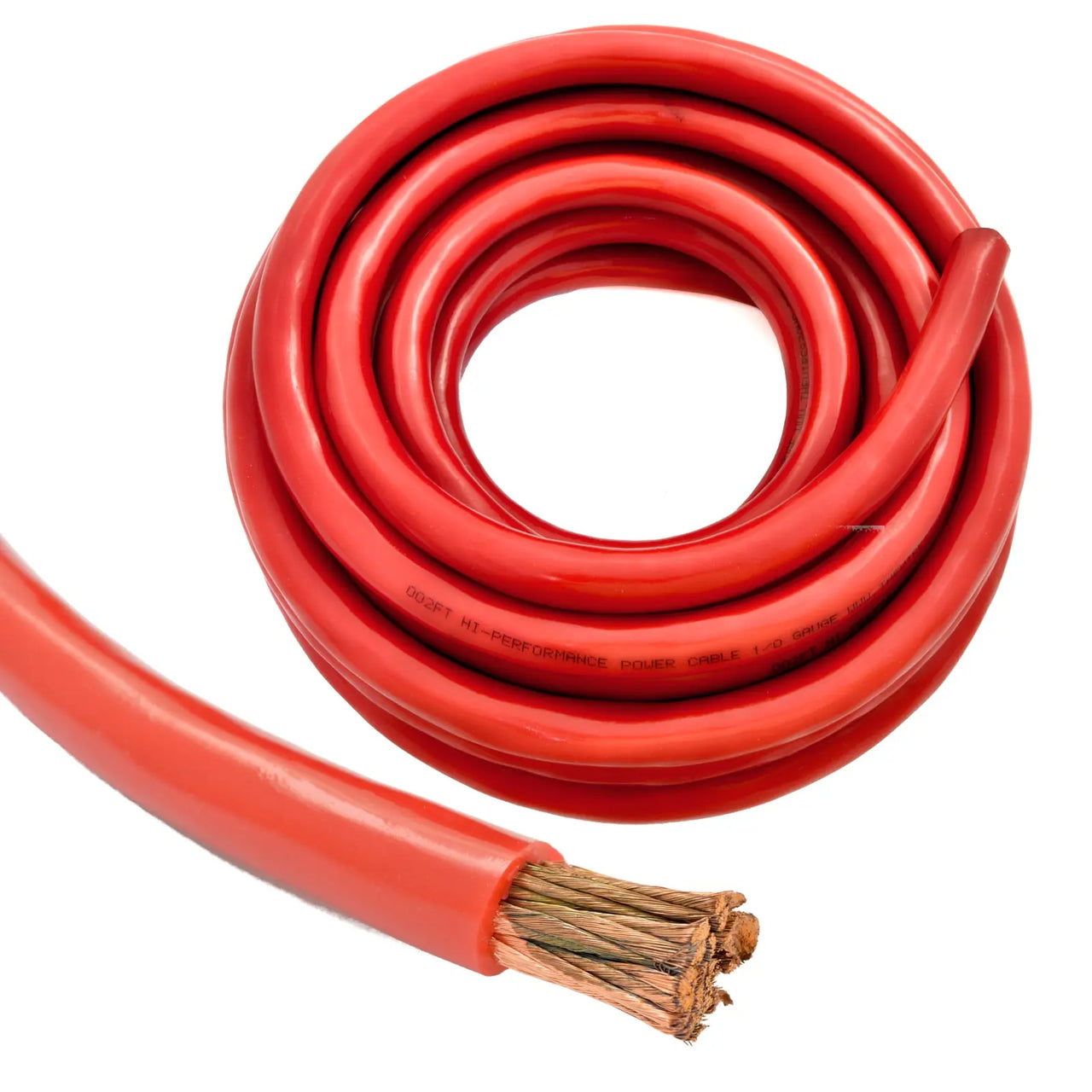 2 XP Audio SPW-0-50RD 1/0 Gauge Red Power Ground Cable 50 FT (100 Feet Total) Xtreme Twisted Battery Wire Cables