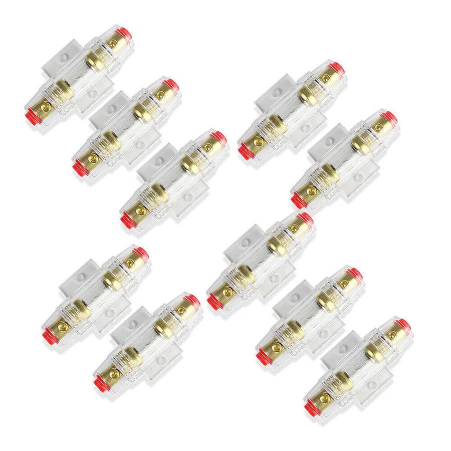 10 AMERICAN TERMINA In-Line AGU Fuse Holder 4/8/10 Gauge AWG In/Out AGH4 4,8.10G