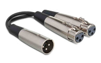 Thumbnail for Hosa YXF-101.5, XLR Male to Dual XLR Female Y Cable - 18 Inches