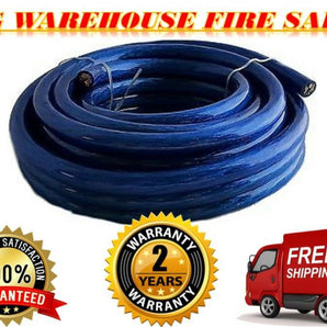 25 Feet Premium 0 Gauge Blue Power / Ground Wire Cable 1/0 Gauge Car Audio