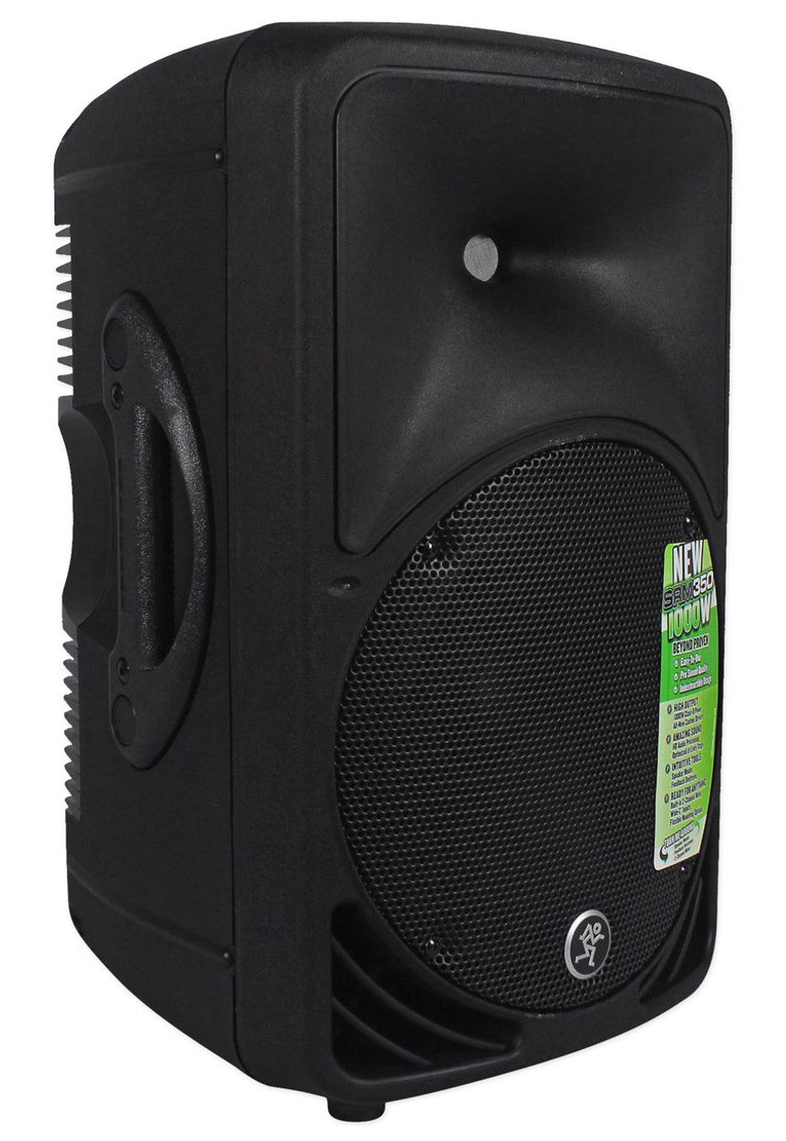 2 Mackie Mackie SRM350v3 1000W 10 inch Powered Speaker