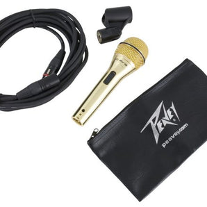 Peavey PVI 2G Gold Cardioid Unidirectional Dynamic Vocal Microphone with XLR Cable