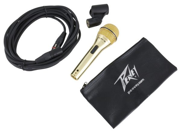 Peavey PVI 2G Gold Cardioid Unidirectional Dynamic Vocal Microphone with XLR Cable