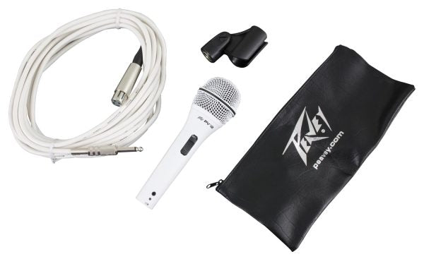 Peavey PV®i 2W Microphone – 1/4” cable White Cardioid Unidirectional Dynamic Vocal Microphone