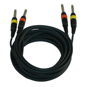 Peavey PV® Dual Cable 3M-2) 1/4"TS M to 2) 1/4"TS M