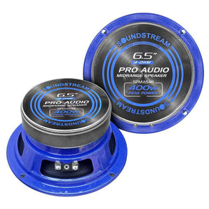 Soundstream SPM.654B 6.5" Pro Audio Midrange Speaker with Bullet 400W Pair