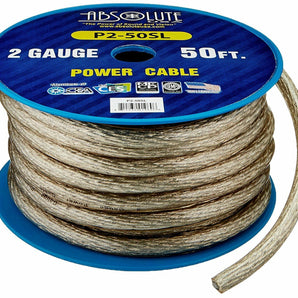 Absolute Premium 2 Gauge 50' Primery Marine, Car Audio Battery Power Cable