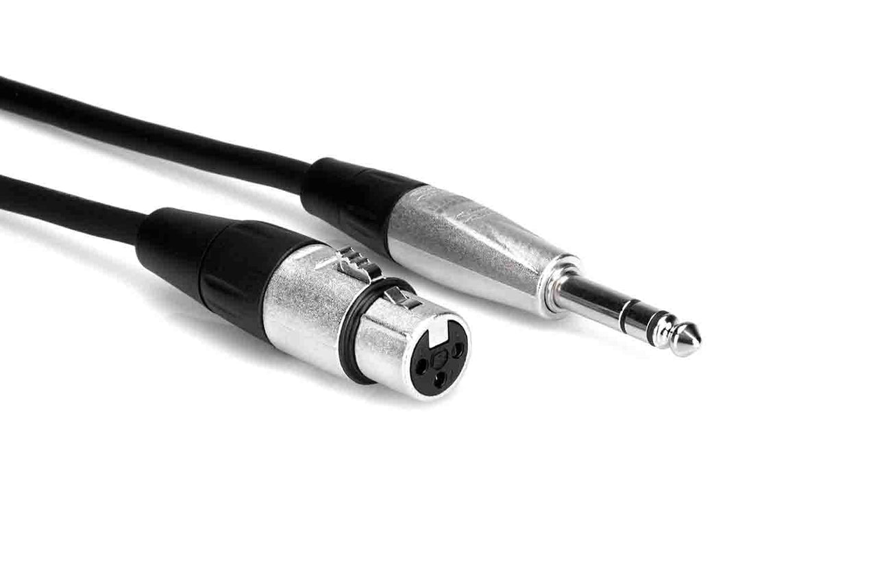 Hosa HXS-005 Pro Balanced Interconnect Cable, REAN XLR3F to 1/4 in TRS - 5 Feet