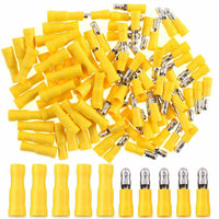 Thumbnail for 100pcs 12-10 Gauge Insulated Male/Female Bullet Quick Splice Wire Terminals Wire